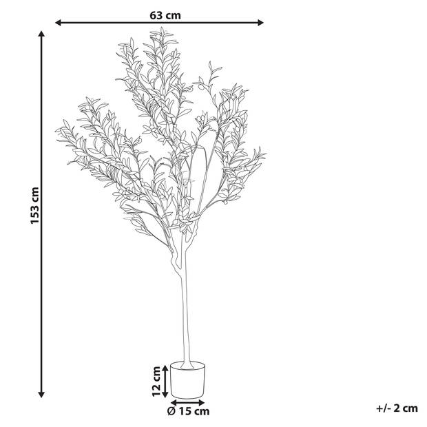 Beliani OLIVE TREE - Kunstplant-Groen-Synthetisch materiaal