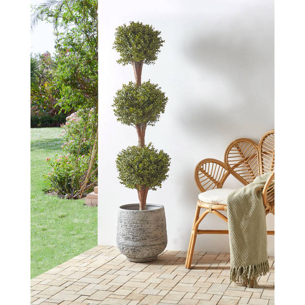 Beliani BUXUS BALL TREE - Kunstplant-Groen-Synthetisch materiaal