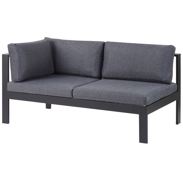 Beliani MESSINA - Loungeset-Zwart-Aluminium