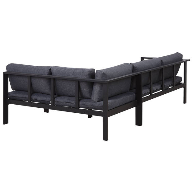 Beliani MESSINA - Loungeset-Zwart-Aluminium