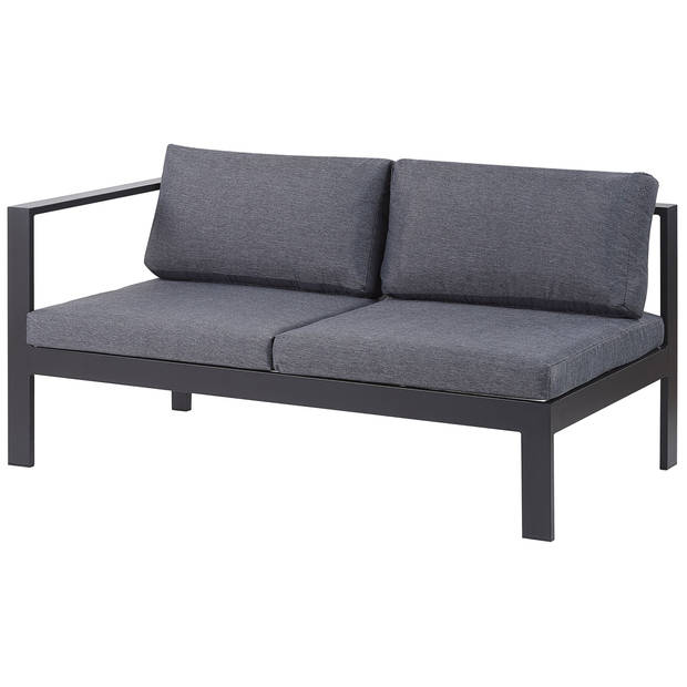 Beliani MESSINA - Loungeset-Zwart-Aluminium