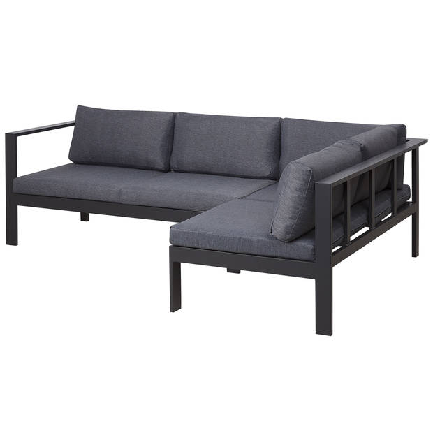 Beliani MESSINA - Loungeset-Zwart-Aluminium