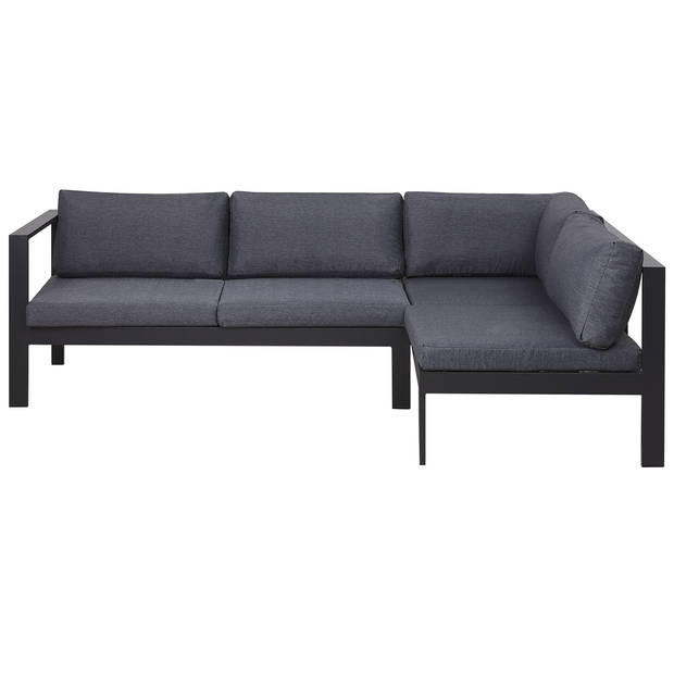 Beliani MESSINA - Loungeset-Zwart-Aluminium