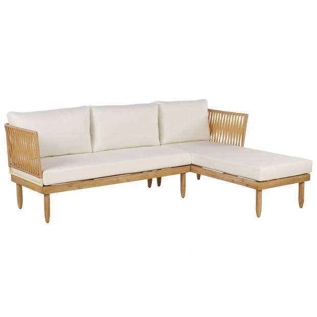 Beliani CREMONA - Loungeset-Lichte houtkleur-Acaciahout