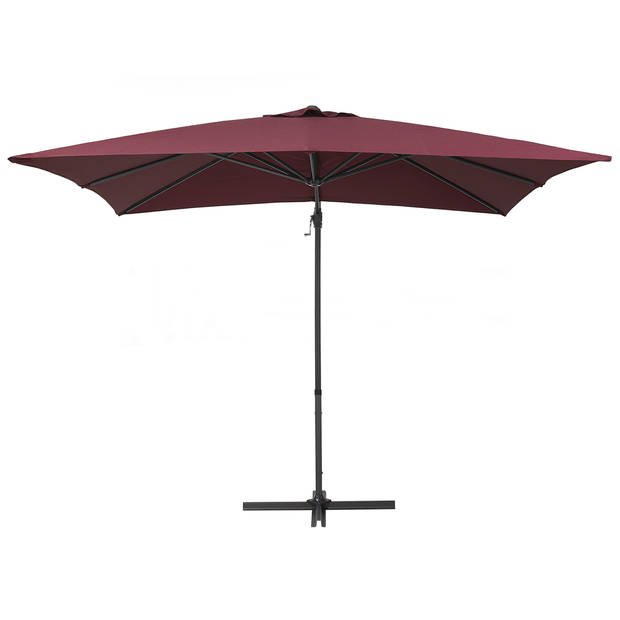 Beliani MONZA - Cantilever parasol-Rood-Polyester