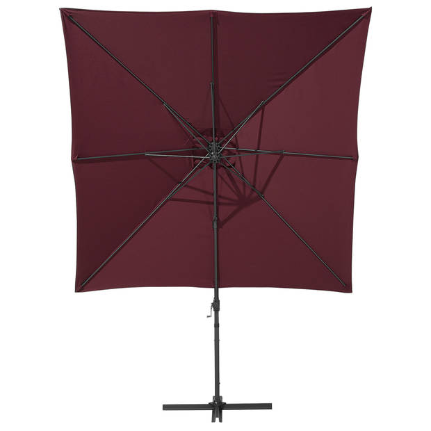 Beliani MONZA - Cantilever parasol-Rood-Polyester