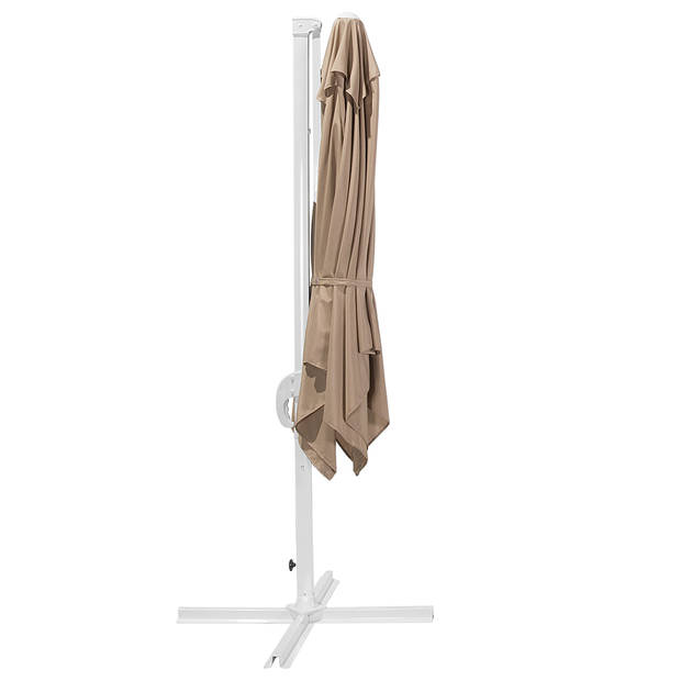 Beliani MONZA - Cantilever parasol-Beige-Polyester