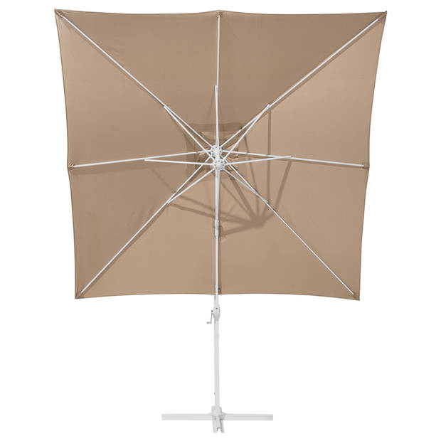 Beliani MONZA - Cantilever parasol-Beige-Polyester