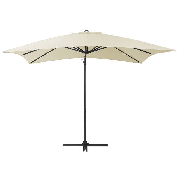 Beliani MONZA - Cantilever parasol-Beige-Polyester