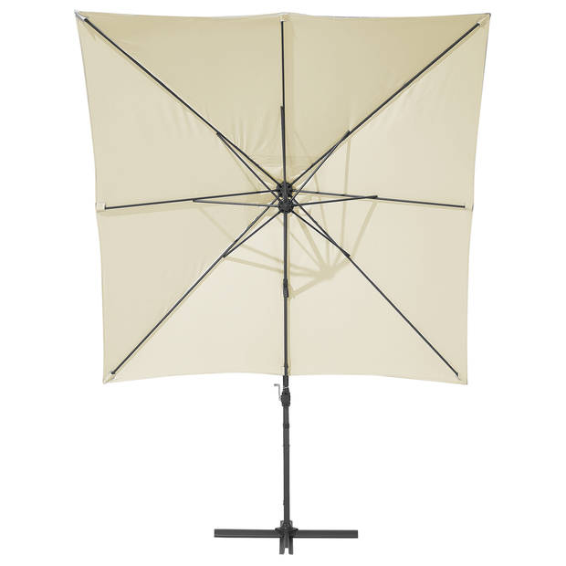 Beliani MONZA - Cantilever parasol-Beige-Polyester