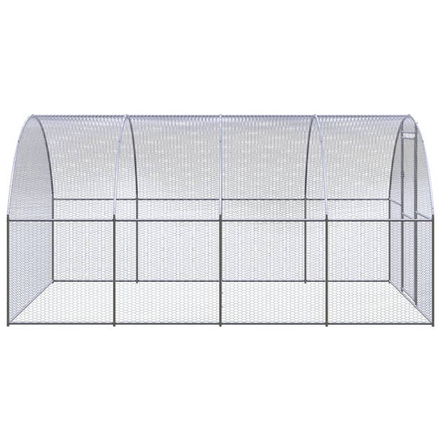 vidaXL Kippenren 3x4x2 m gegalvaniseerd staal