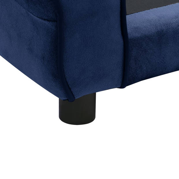 vidaXL Hondenbank 72x45x30 cm pluche blauw