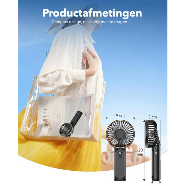 Handventilator met 6 Windstanden en Powerbank functie - Draagbare ventilator - Tafelventilator - Mini ventilator