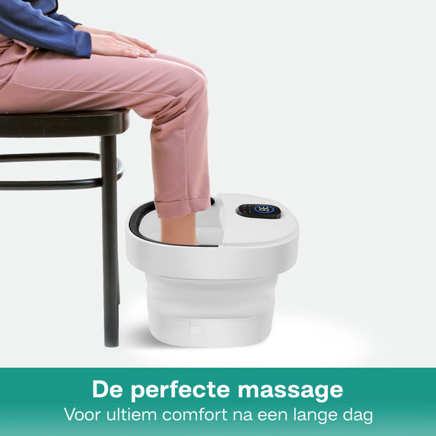 Niceey Massage Voetenbad ZD3000 - Opvouwbaar - Automatische Rollers - Wit