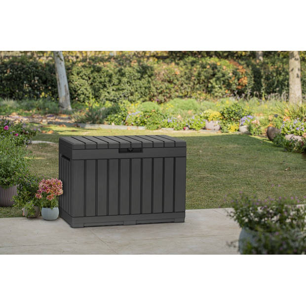 Keter Kentwood box - 190L - 82.3x45.7x57.7cm - Antraciet