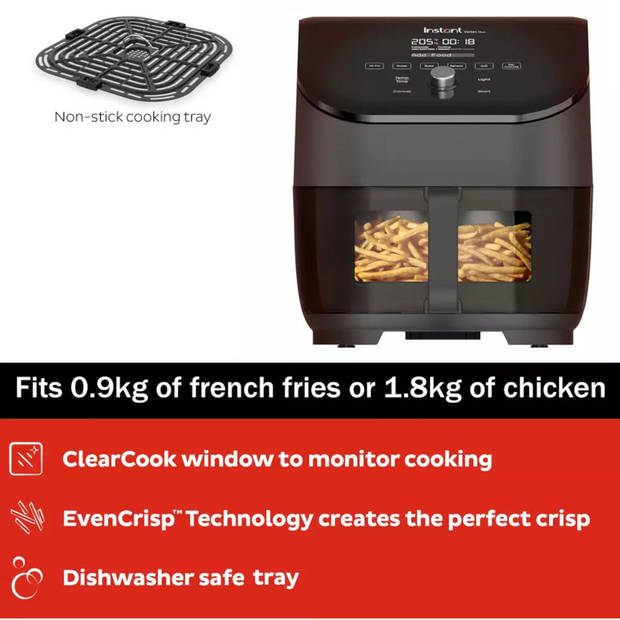 Instant Vortex Plus ClearCook zwart 5,7L airfryer