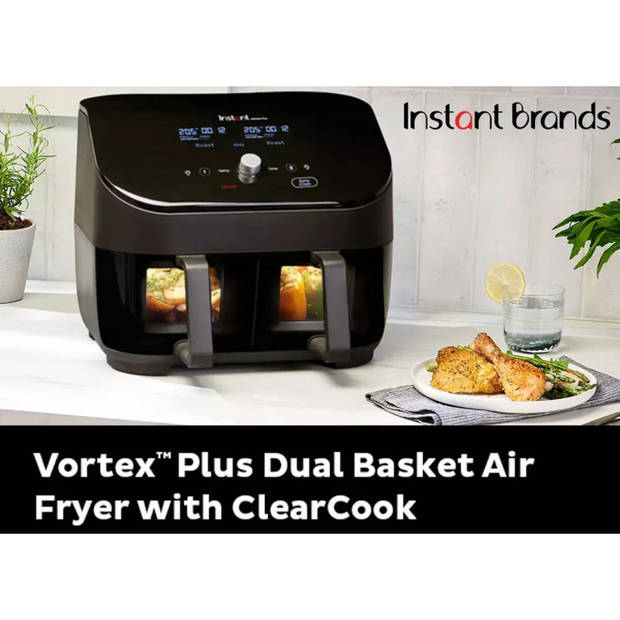 Instant Vortex Plus Dual ClearCook zwart 7,6 liter (8 Qt)