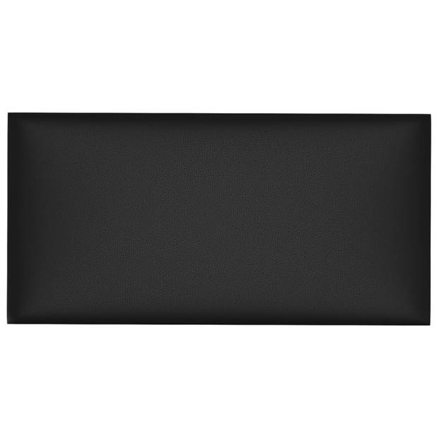 vidaXL Wandpanelen 12 st 2,16 m² 60x30 cm kunstleer zwart