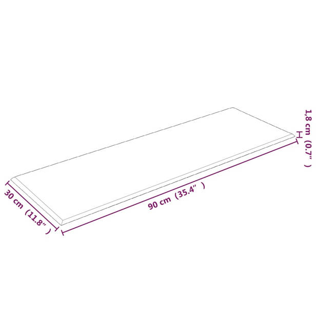 vidaXL Wandpanelen 12 st 3,24 m² 90x30 cm fluweel roze