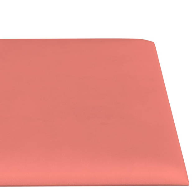 vidaXL Wandpanelen 12 st 1,08 m² 60x15 cm fluweel roze