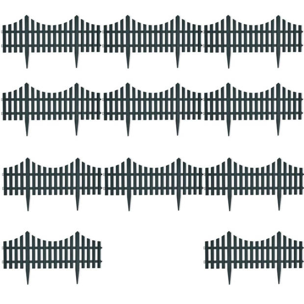 vidaXL Gazonranden 17 st 10 m groen