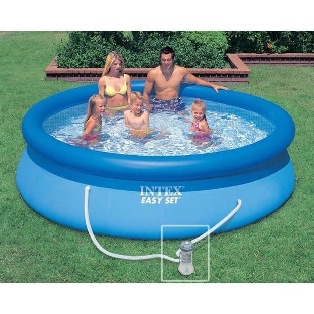 Intex Easy Set opblaaszwembad met filterpomp blauw 305 cm
