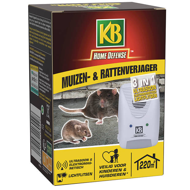 KB Muizen- en Rattenverjager Ultrasoon - 220m2