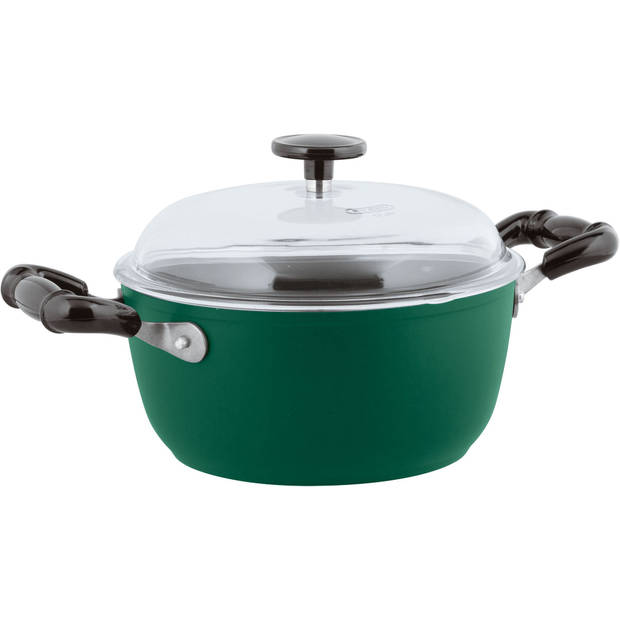 Sambonet - Sambonet Vintage Kookpan met Deksel Ø 20 cm - Aluminium - Groen