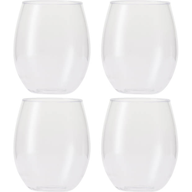 HappyGlass Waterglazen - Onbreekbaar Superglas - Tik Tucker - 400 ml - 4 stuks