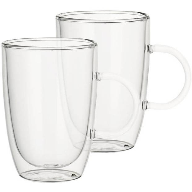 Villeroy & Boch Dubbelwandige Glazen Artesano Hot & Cold Beverages - 390 ml - 2 stuks - met oor