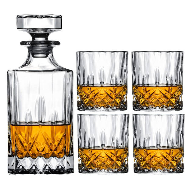 Cookinglife Whiskey Set (karaf & whiskeyglazen) Moray - 5 delige set