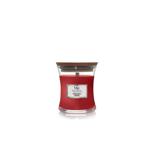 WoodWick Geurkaars Mini Pomegranate - 8 cm / ø 7 cm