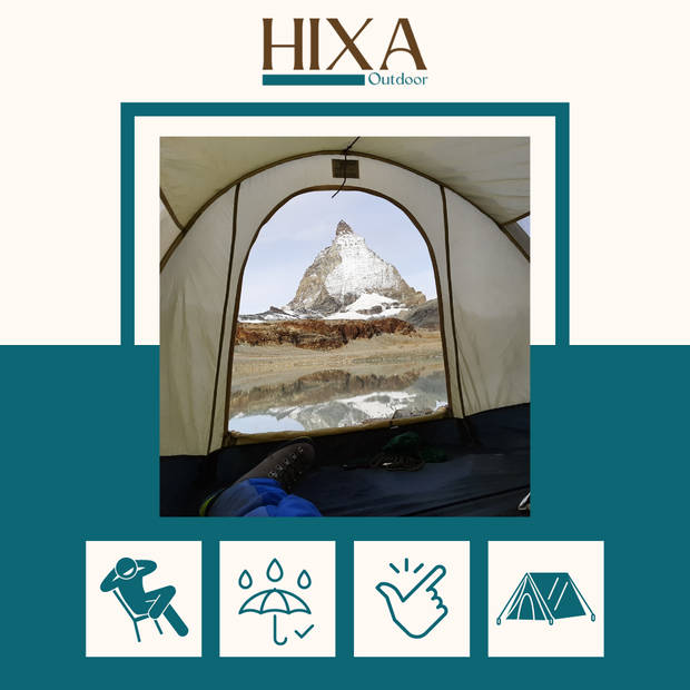 HIXA Pop-Up Tent - 1 persoons - Groen - festival - Met Tentharingen - en Slaapzak - 220x120x95cm