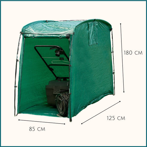 HIXA Schuurtent - Fietstent - Opbergtent - Garagetent - Groen - 180x125x85cm