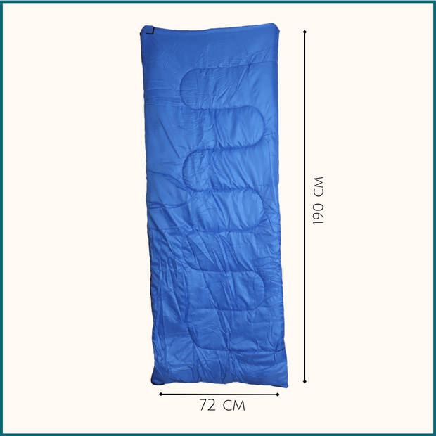 HIXA Pop-Up Tent - 1 Persoons - Blauw - Met Tentharingen - en Slaapzak - 220x120x95cm - Kamperen