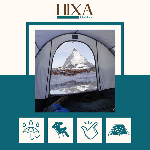 HIXA Pop-Up Tent - 1 Persoons - Blauw - Met Tentharingen - en Slaapzak - 220x120x95cm - Kamperen