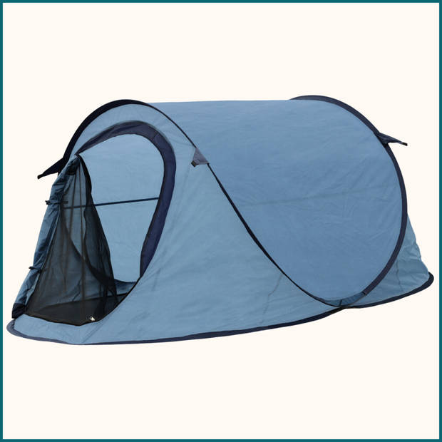 HIXA Pop-Up Tent - 1 Persoons - Blauw - 220x120x95cm - Kamperen