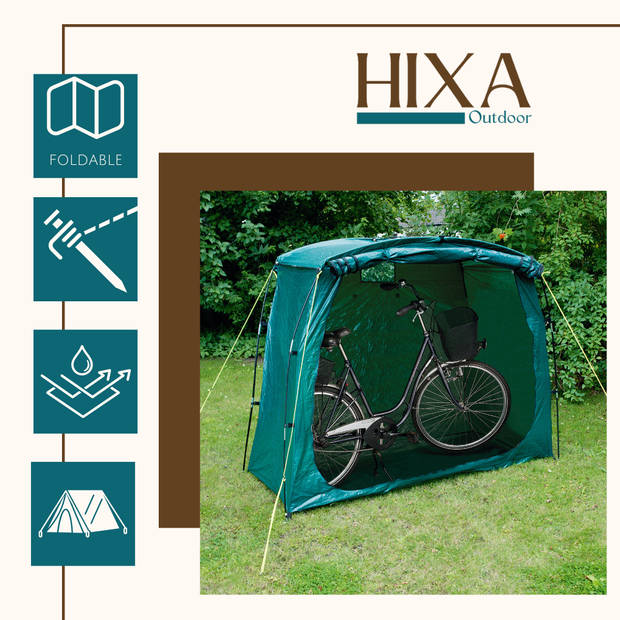 HIXA Fietstent - Schuurtent - Opbergtent - Garagetent - 200x80x150cm