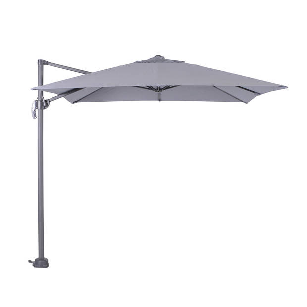 Garden Impressions Zweefparasol Hawaii S 250x250 - donker grijs - licht grijs