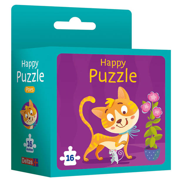 Deltas Happy puzzel Poes - 16 stukjes