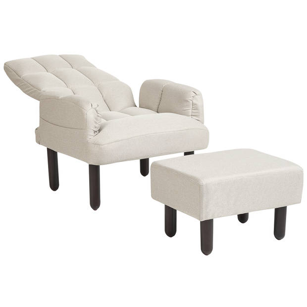 Beliani OLAND - Fauteuil-Beige-Linnen