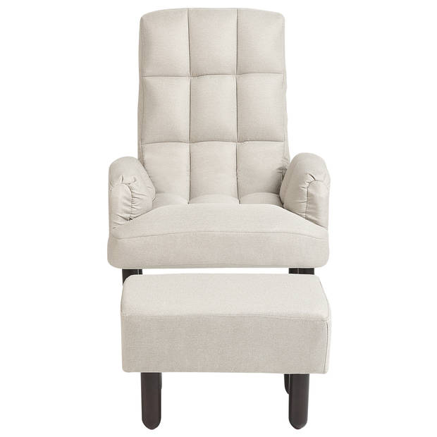 Beliani OLAND - Fauteuil-Beige-Linnen