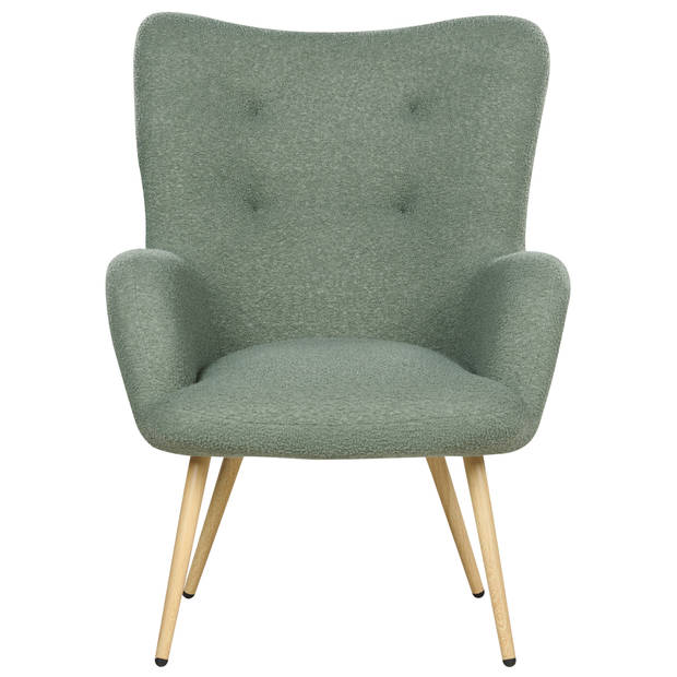 Beliani VEJLE - Fauteuil-Groen-Bouclé