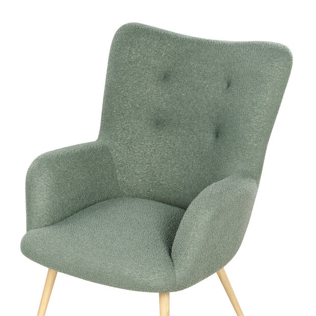 Beliani VEJLE - Fauteuil-Groen-Bouclé