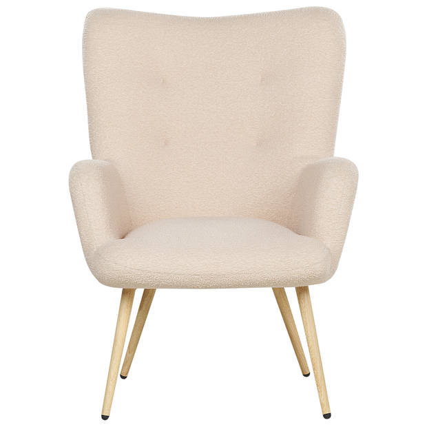 Beliani VEJLE - Fauteuil-Beige-Bouclé