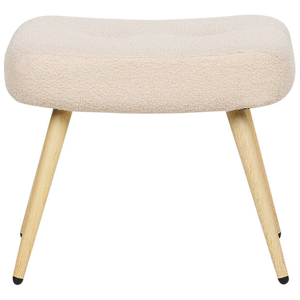 Beliani VEJLE - Fauteuil-Beige-Bouclé