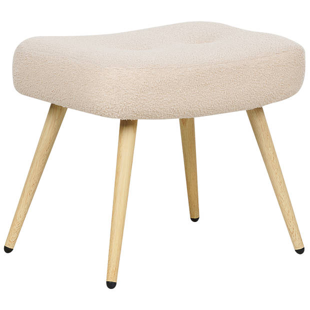 Beliani VEJLE - Fauteuil-Beige-Bouclé