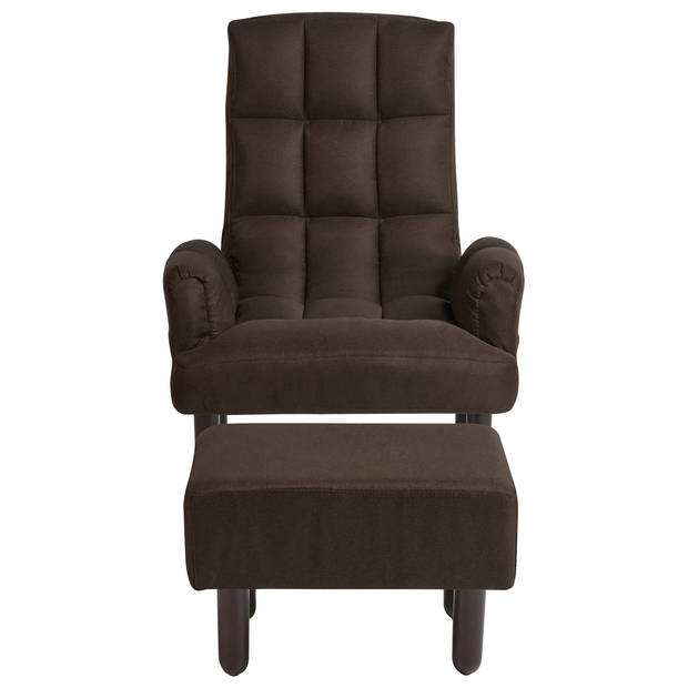 Beliani OLAND - Fauteuil-Bruin-Linnen