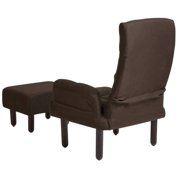 Beliani OLAND - Fauteuil-Bruin-Linnen