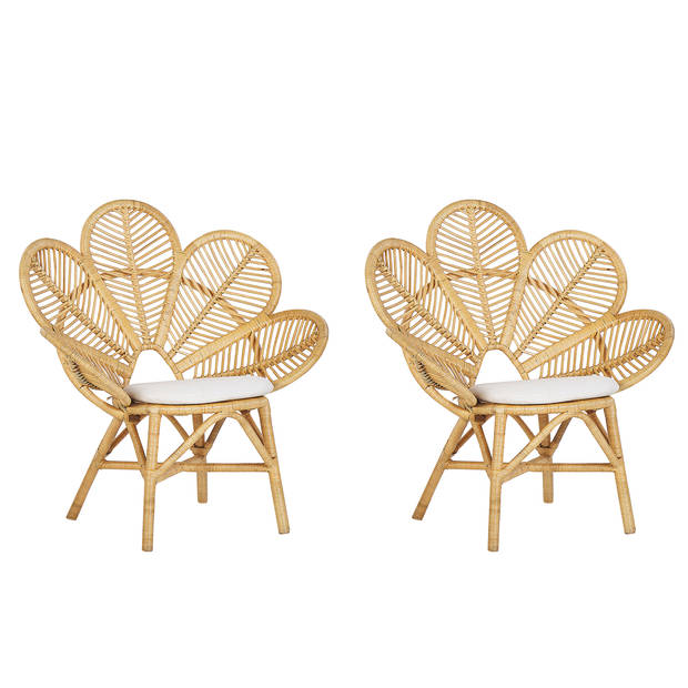 Beliani FLORENTINE - Fauteuil-Natuurlijk-Rotan